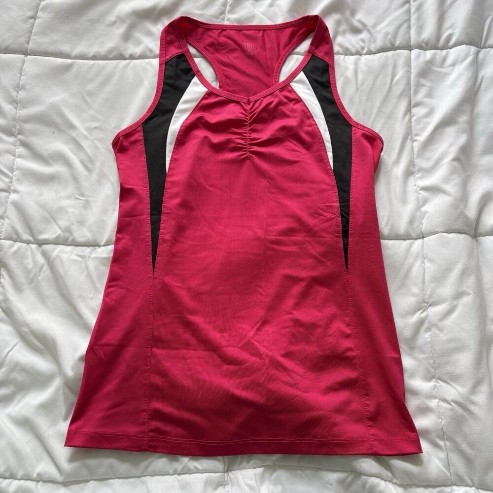 Tail Tank Top Womans Size Medium Hot Pink Scrunch Tennis Golf Yoga Outdoor
